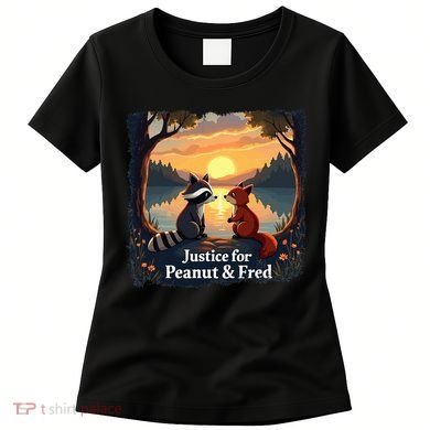 Justice For Peanut And Fred Peanut Squirrel Fred Raccoon Women's T-Shirt