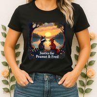 Justice For Peanut And Fred Peanut Squirrel Fred Raccoon Women's T-Shirt thumb 2