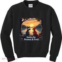 Justice For Peanut And Fred Peanut Squirrel Fred Raccoon Kids Sweatshirt thumb 0