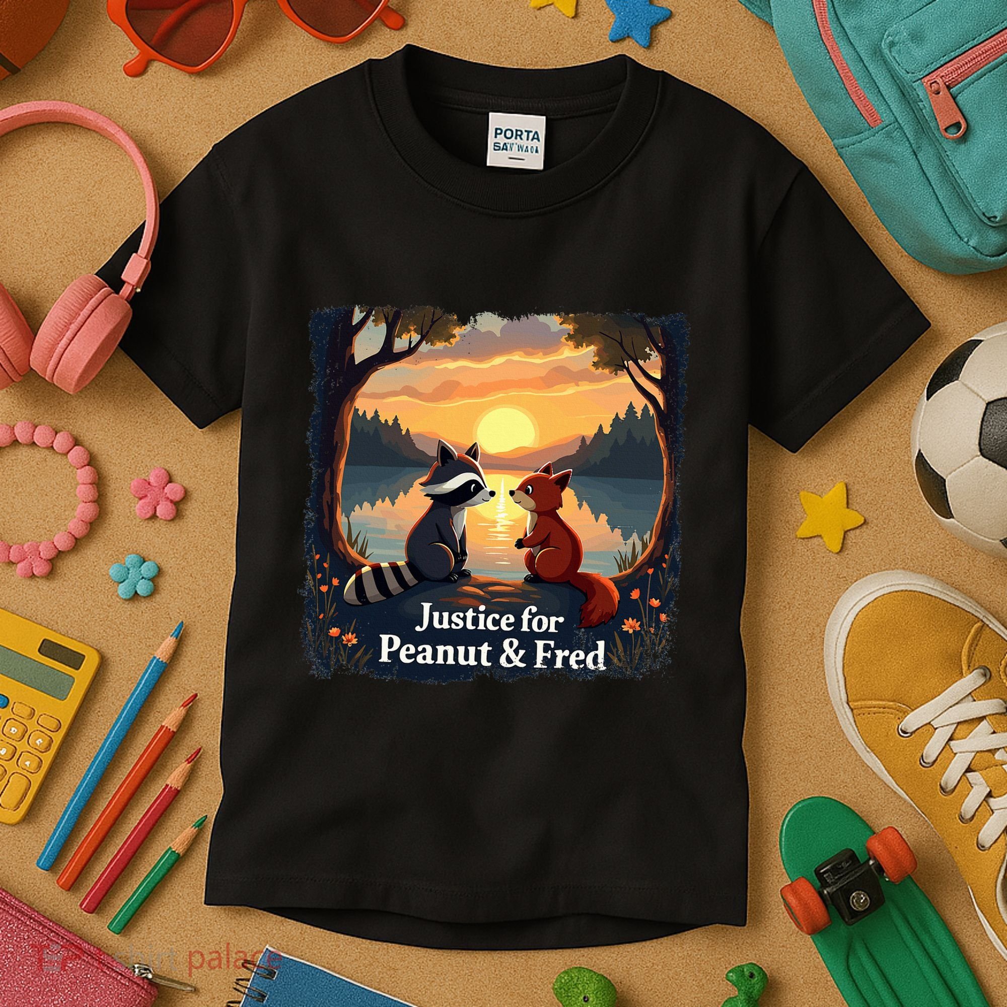 Justice For Peanut And Fred Peanut Squirrel Fred Raccoon Kids T-Shirt