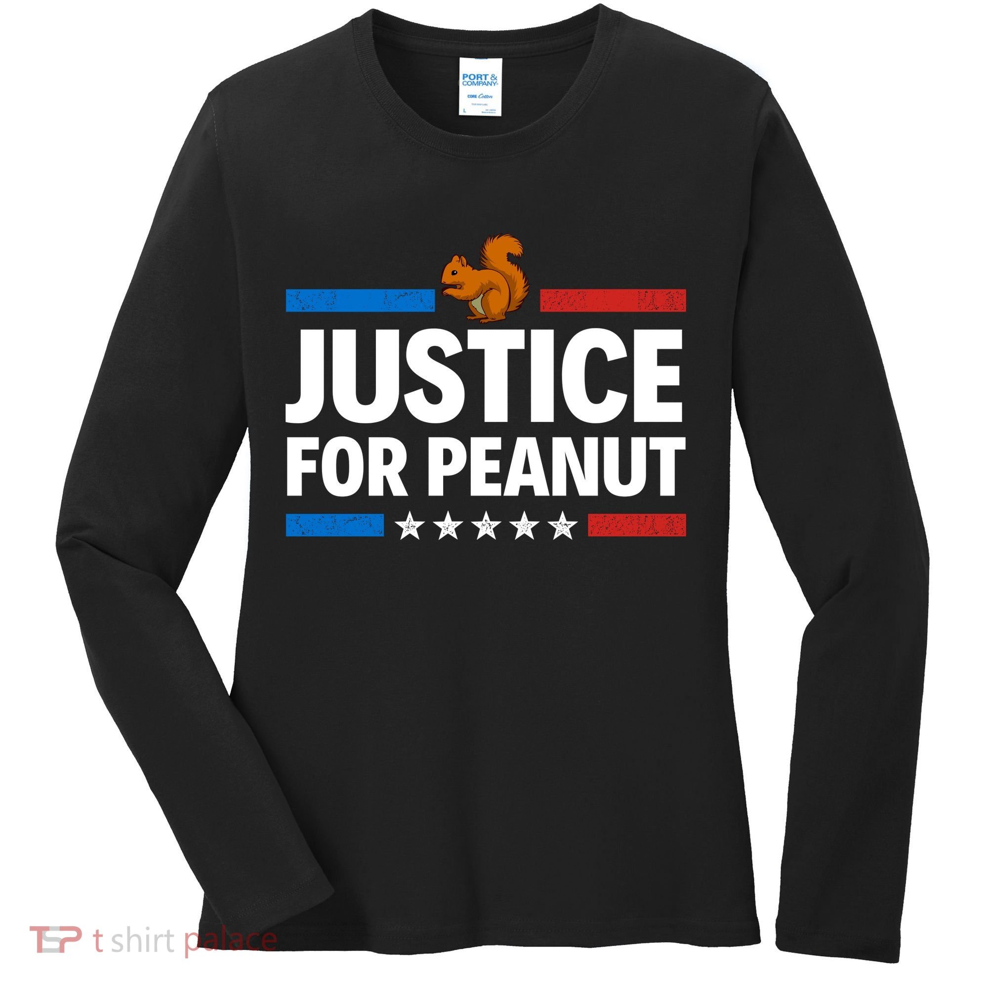 Justice For Peanut The Squirrel Women's Long Sleeve Shirt