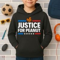 Justice For Peanut The Squirrel Kids Hoodie thumb 2