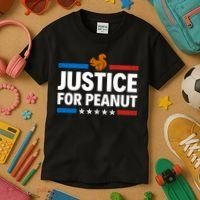 Justice For Peanut The Squirrel Kids T-Shirt thumb 3