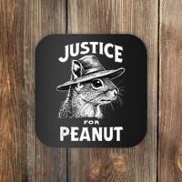 Justice For Peanut The Squirrel P’Nut Pnut Peanut Squirrel Coaster thumb 0