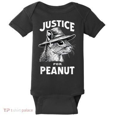 Justice For Peanut The Squirrel P’Nut Pnut Peanut Squirrel Baby Bodysuit