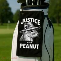 Justice For Peanut The Squirrel P’Nut Pnut Peanut Squirrel Golf Towel thumb 2