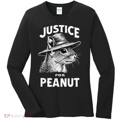 Justice For Peanut The Squirrel P’Nut Pnut Peanut Squirrel Women's Long Sleeve Shirt