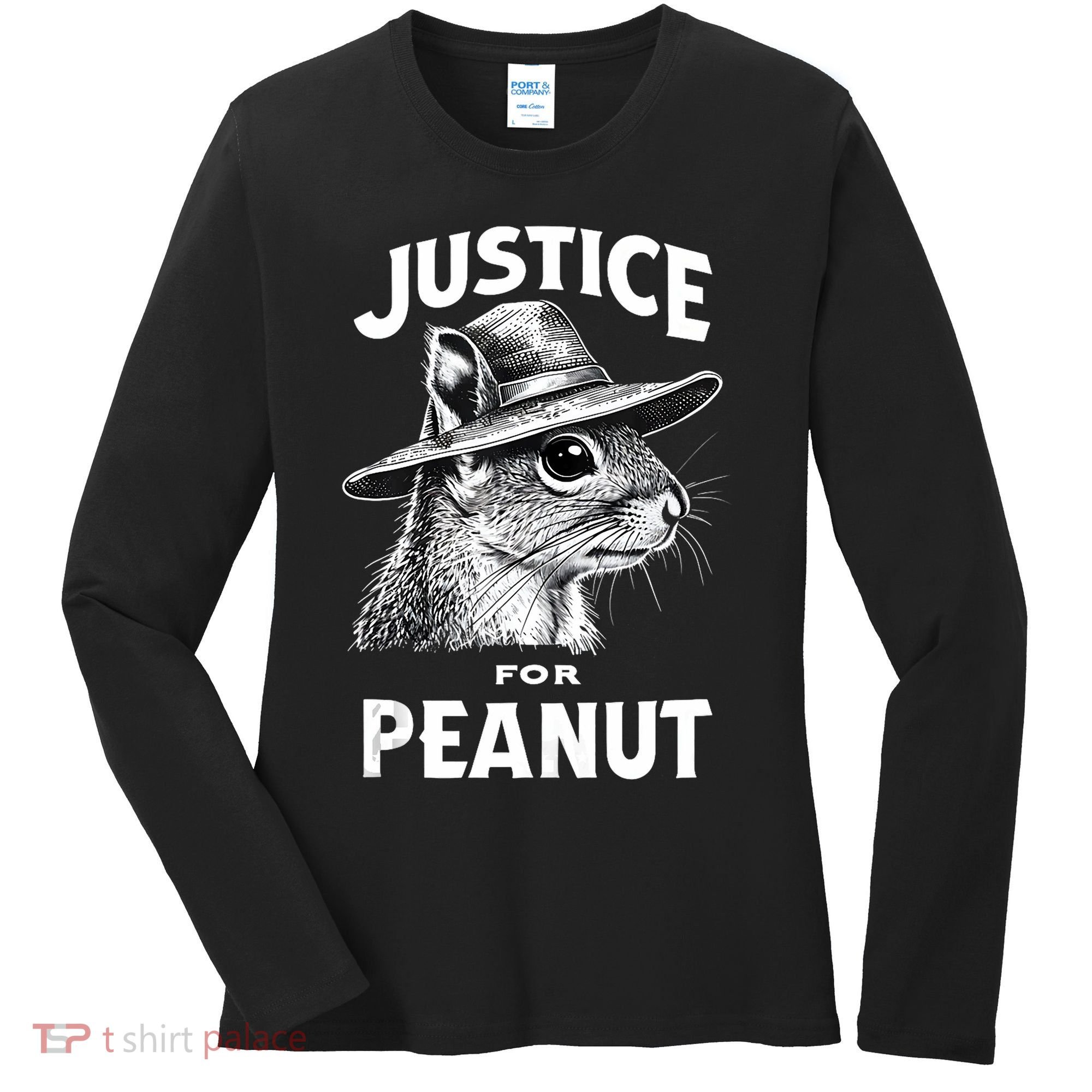 Justice For Peanut The Squirrel P’Nut Pnut Peanut Squirrel Women's Long Sleeve Shirt