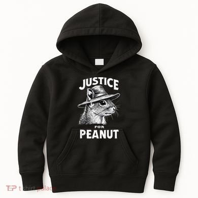 Justice For Peanut The Squirrel P’Nut Pnut Peanut Squirrel Kids Hoodie