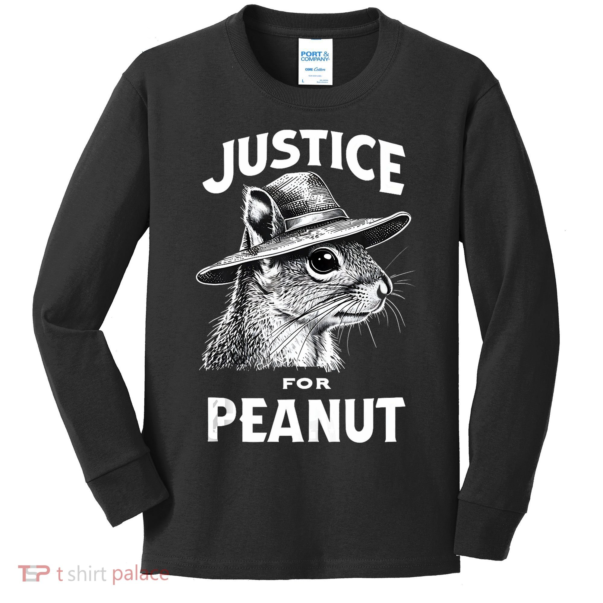 Justice For Peanut The Squirrel P’Nut Pnut Peanut Squirrel Kids Long Sleeve Shirt