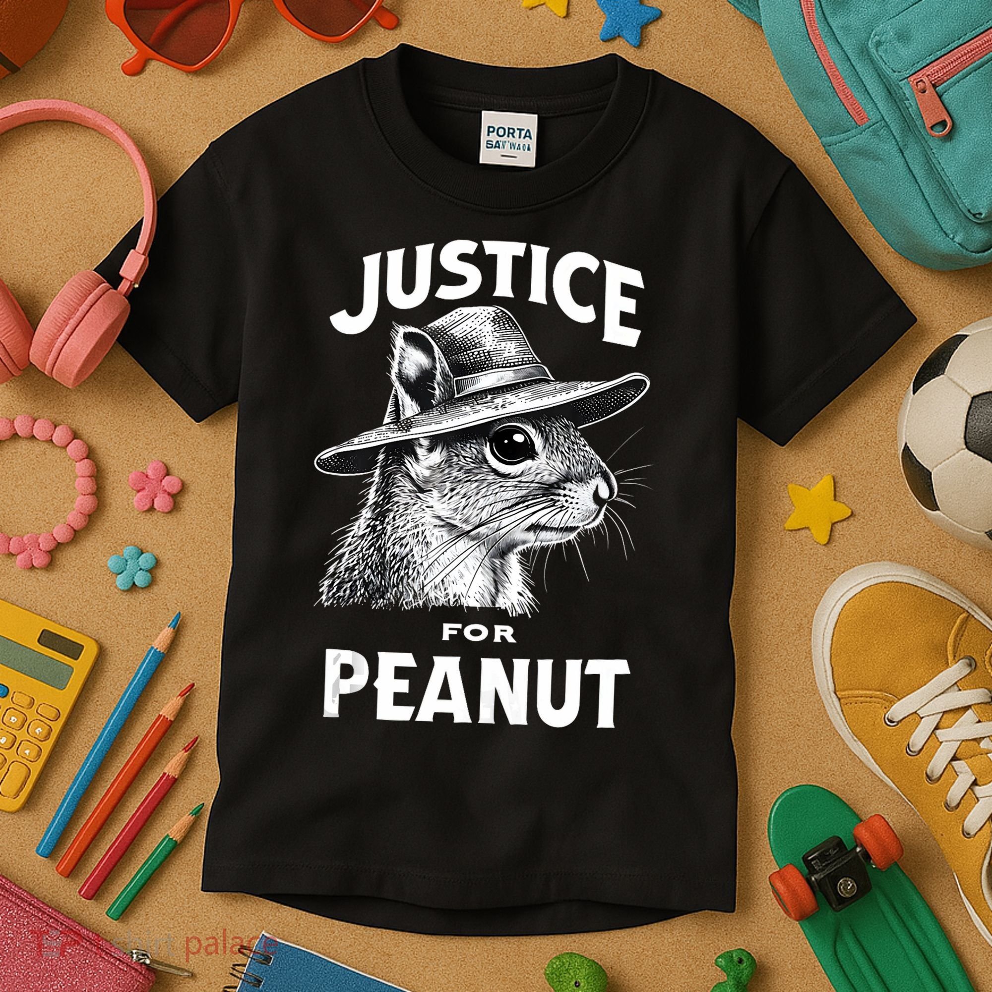 Justice For Peanut The Squirrel P’Nut Pnut Peanut Squirrel Kids T-Shirt