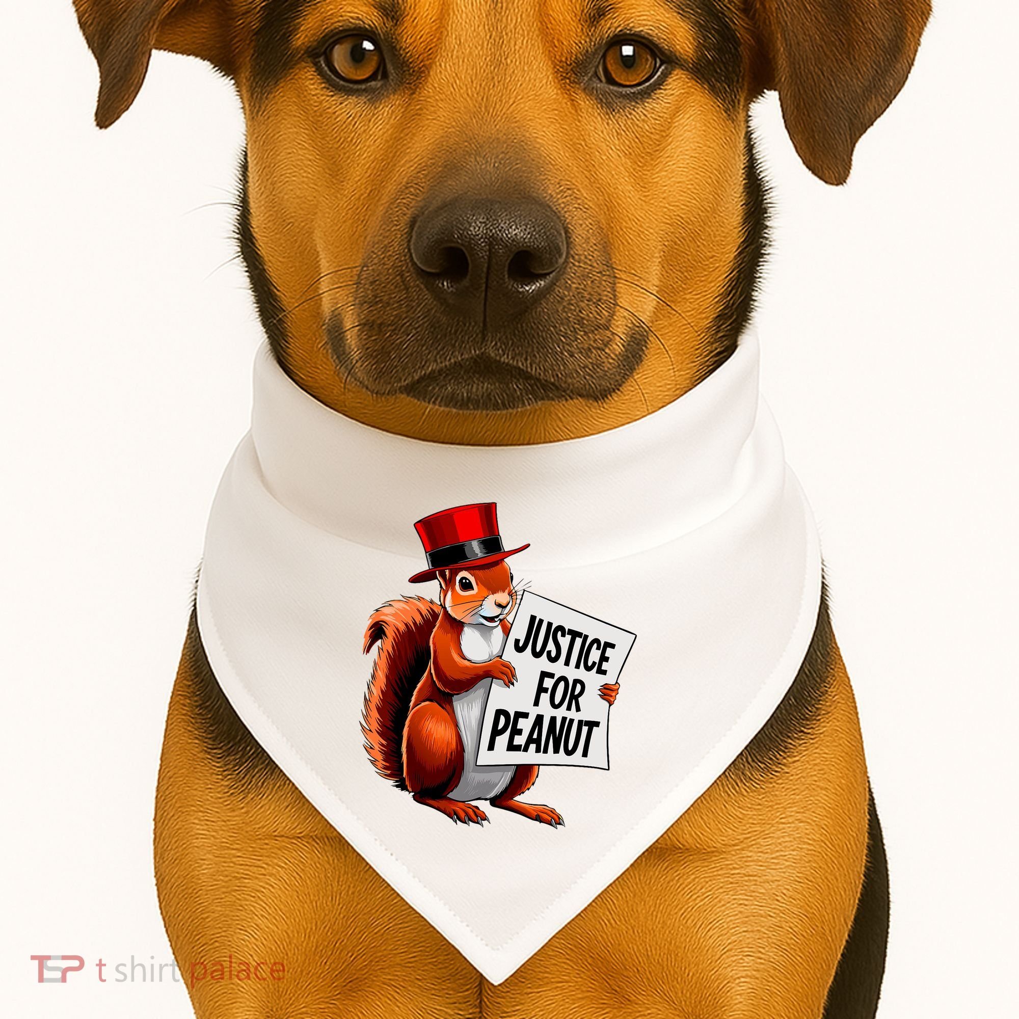 Justice For Peanut The Squirrel Peanut Squirrel USA-Made Doggie Bandana
