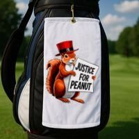 Justice For Peanut The Squirrel Peanut Squirrel Golf Towel thumb 2