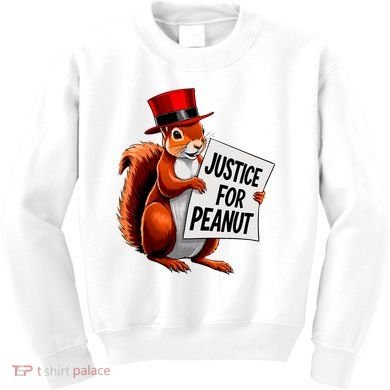 Justice For Peanut The Squirrel Peanut Squirrel Kids Sweatshirt