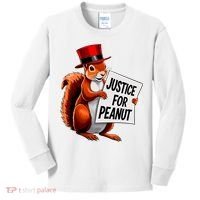 Justice For Peanut The Squirrel Peanut Squirrel Kids Long Sleeve Shirt thumb 0