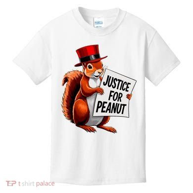 Justice For Peanut The Squirrel Peanut Squirrel Kids T-Shirt