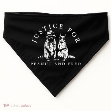 Justice For Peanut And Fred Animal Rights Activism USA-Made Doggie Bandana