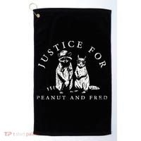 Justice For Peanut And Fred Animal Rights Activism Golf Towel thumb 0