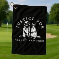 Justice For Peanut And Fred Animal Rights Activism Golf Towel thumb 1