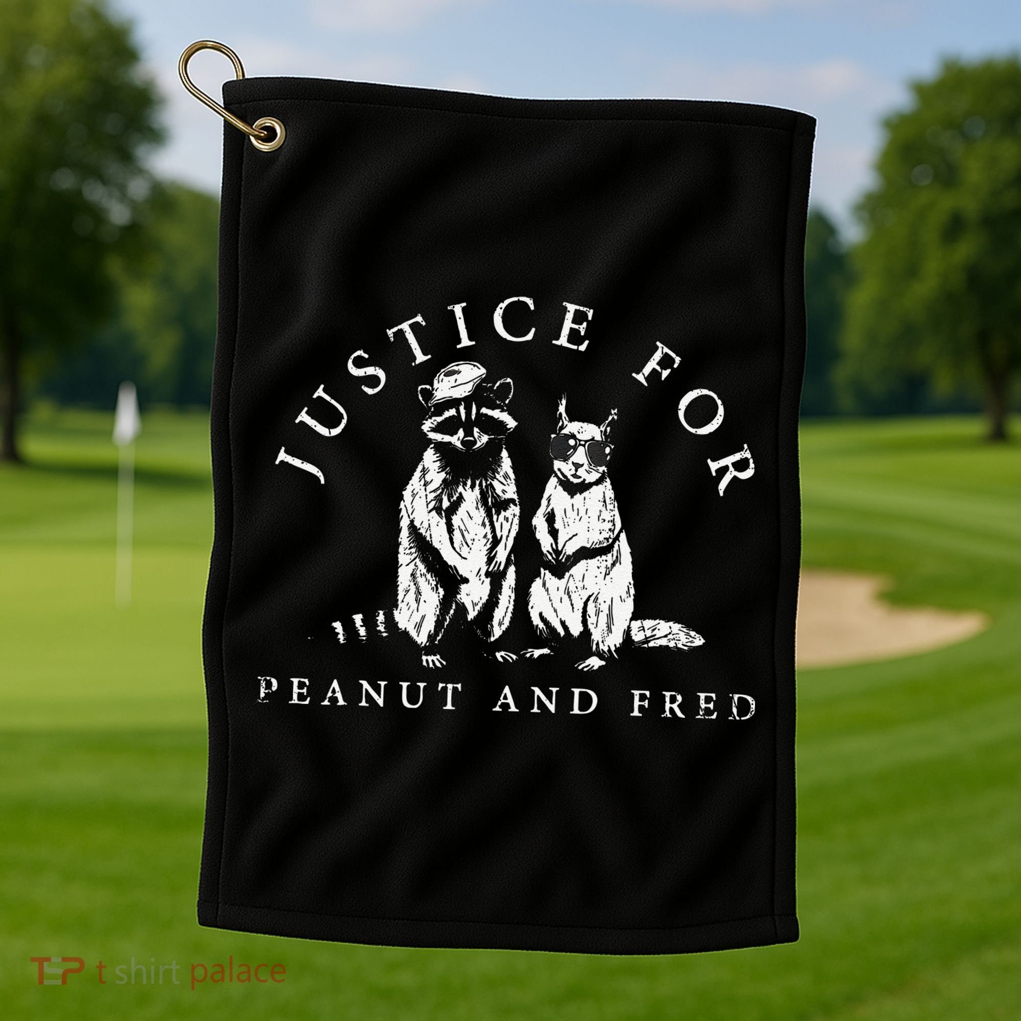Justice For Peanut And Fred Animal Rights Activism Golf Towel
