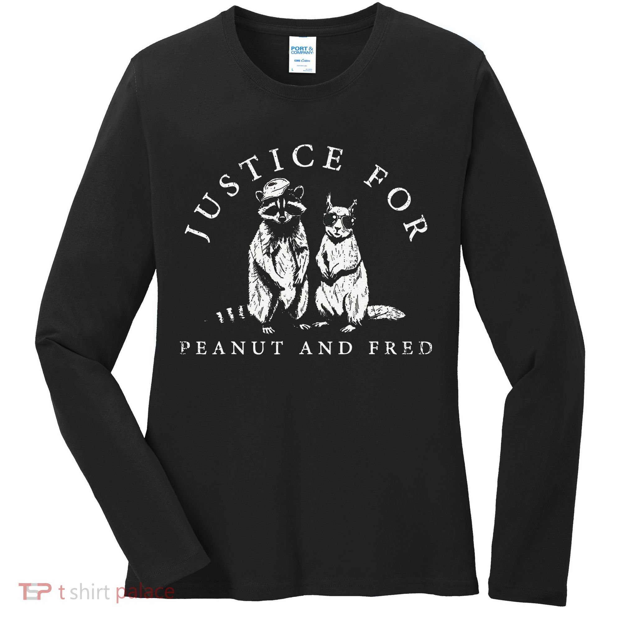 Justice For Peanut And Fred Animal Rights Activism Women's Long Sleeve Shirt