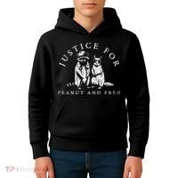Justice For Peanut And Fred Animal Rights Activism Kids Hoodie thumb 4