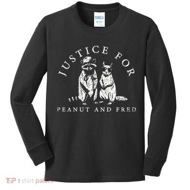 Justice For Peanut And Fred Animal Rights Activism Kids Long Sleeve Shirt
