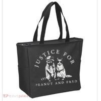Justice For Peanut And Fred Animal Rights Activism Tote Bag thumb 2