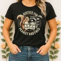 Justice For Peanut And Fred Peanut Squirrel Fred Raccoon Women's T-Shirt thumb 2