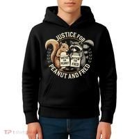 Justice For Peanut And Fred Peanut Squirrel Fred Raccoon Kids Hoodie thumb 4