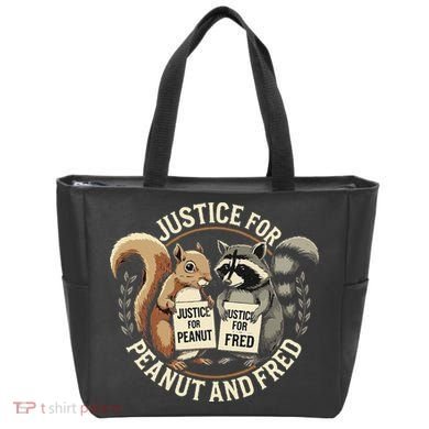 Justice For Peanut And Fred Peanut Squirrel Fred Raccoon Tote Bag