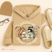 Justice For Peanut And Fred Peanut Squirrel Fred Raccoon Hoodie thumb 4