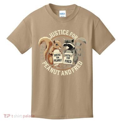 Justice For Peanut And Fred Peanut Squirrel Fred Raccoon Kids T-Shirt