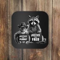 Justice For Peanut The Squirrel And Fred The Raccoon Coaster thumb 0
