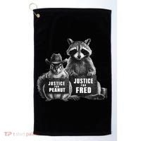 Justice For Peanut The Squirrel And Fred The Raccoon Golf Towel thumb 0