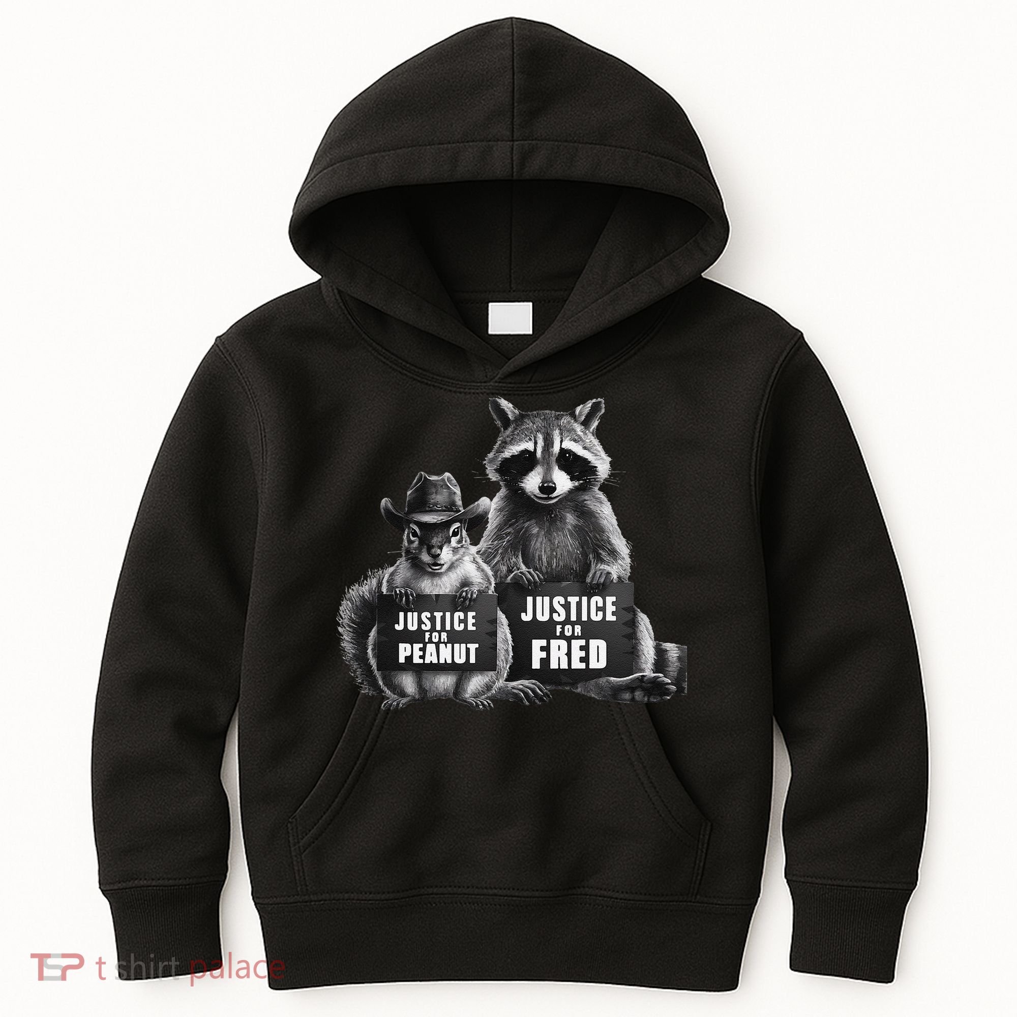 Justice For Peanut The Squirrel And Fred The Raccoon Kids Hoodie