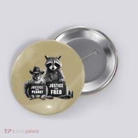 Justice For Peanut The Squirrel And Fred The Raccoon Button thumb 0