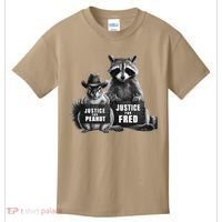 Justice For Peanut The Squirrel And Fred The Raccoon Kids T-Shirt thumb 0
