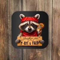 Justice For Peanut The Squirrel Pnut & Fred The Raccoon Coaster thumb 0