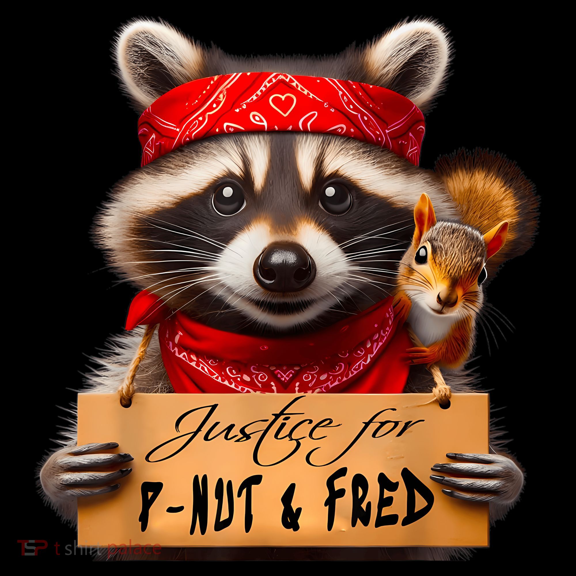 Justice For Peanut The Squirrel Pnut & Fred The Raccoon Coaster