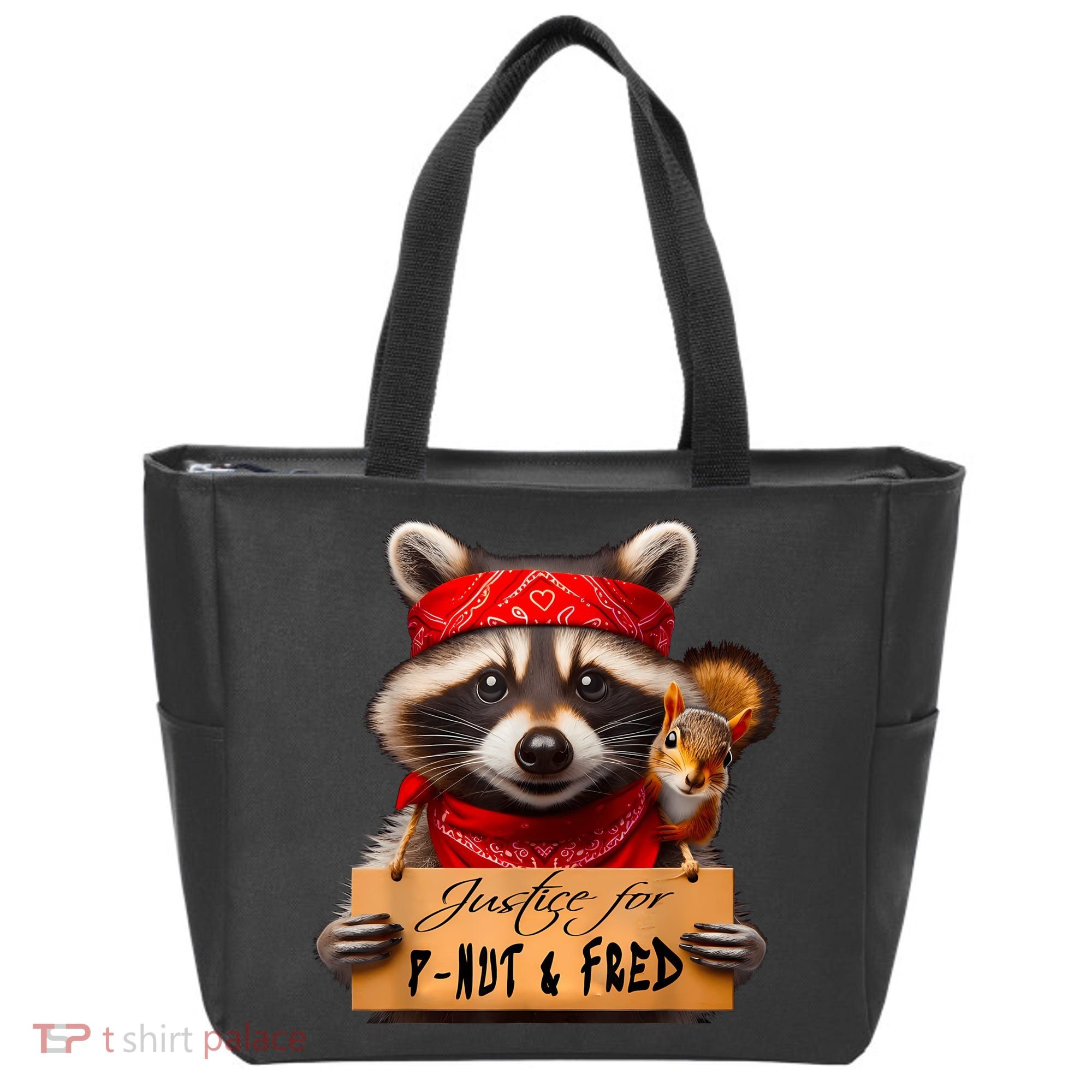 Justice For Peanut The Squirrel Pnut & Fred The Raccoon Tote Bag
