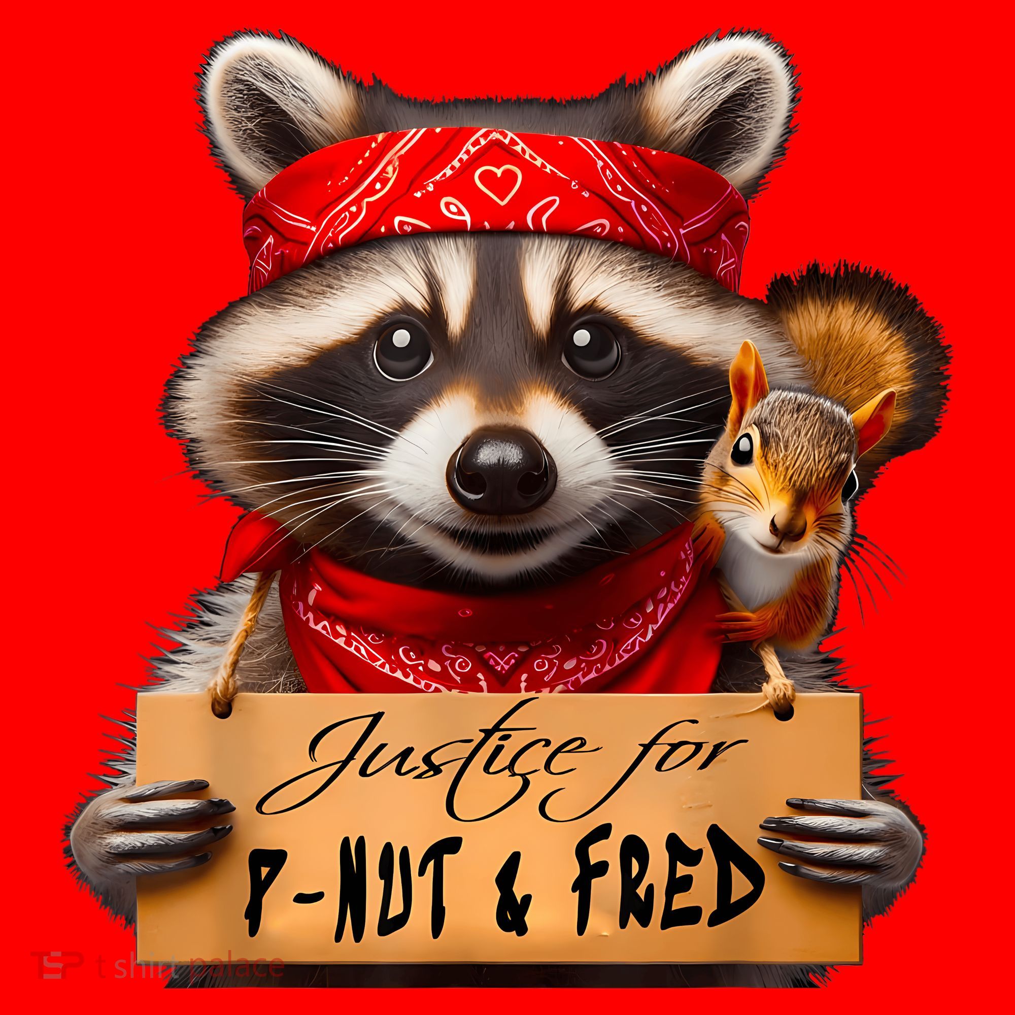 Justice For Peanut The Squirrel Pnut & Fred The Raccoon Santa Hat