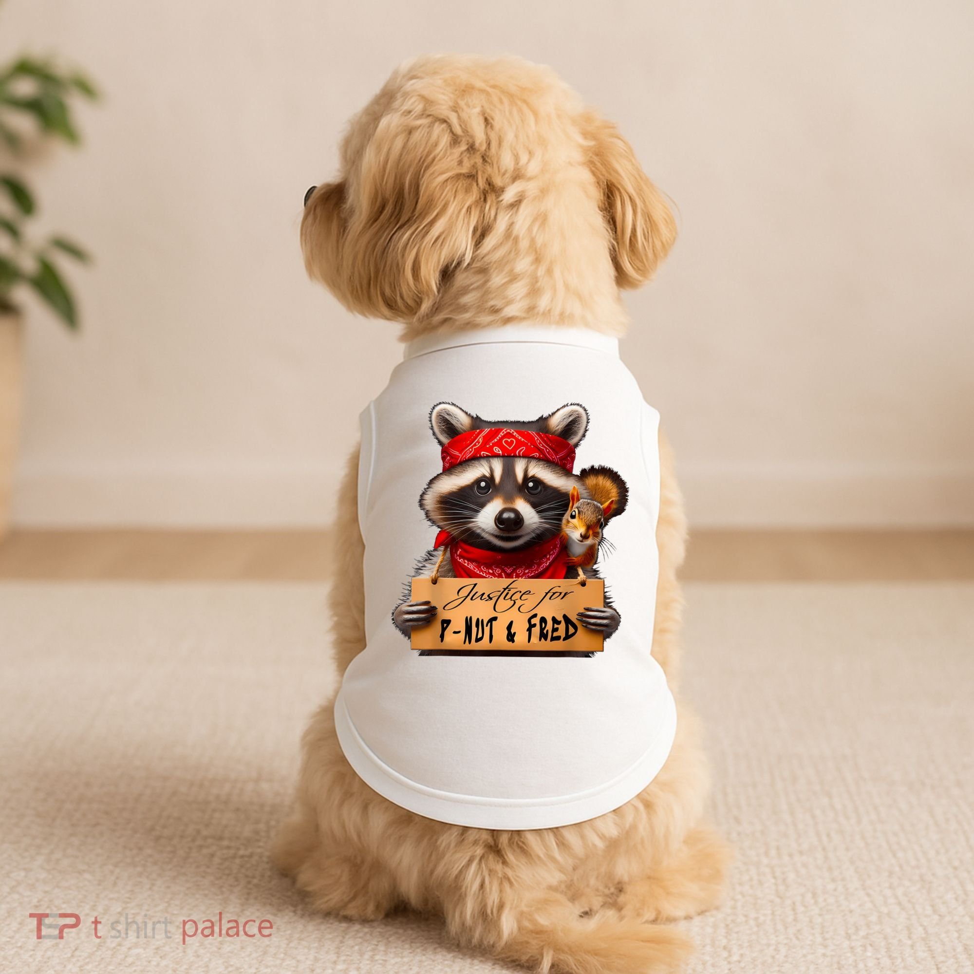 Justice For Peanut The Squirrel Pnut & Fred The Raccoon Doggie Tank