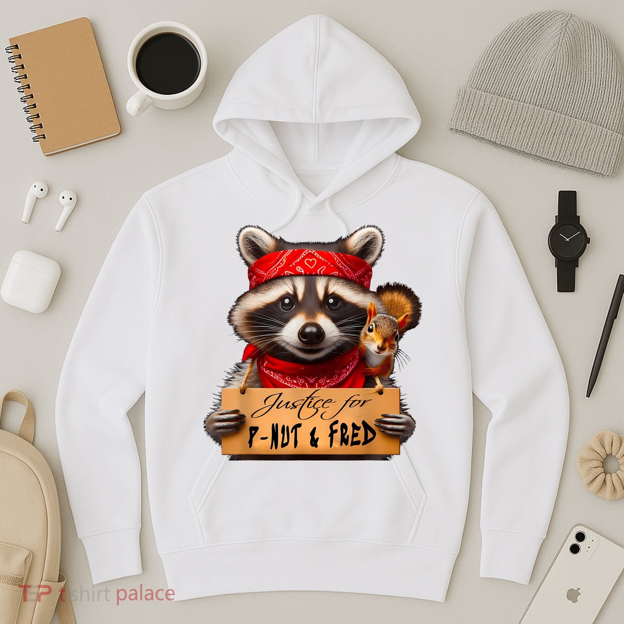 Justice For Peanut The Squirrel Pnut & Fred The Raccoon Hoodie