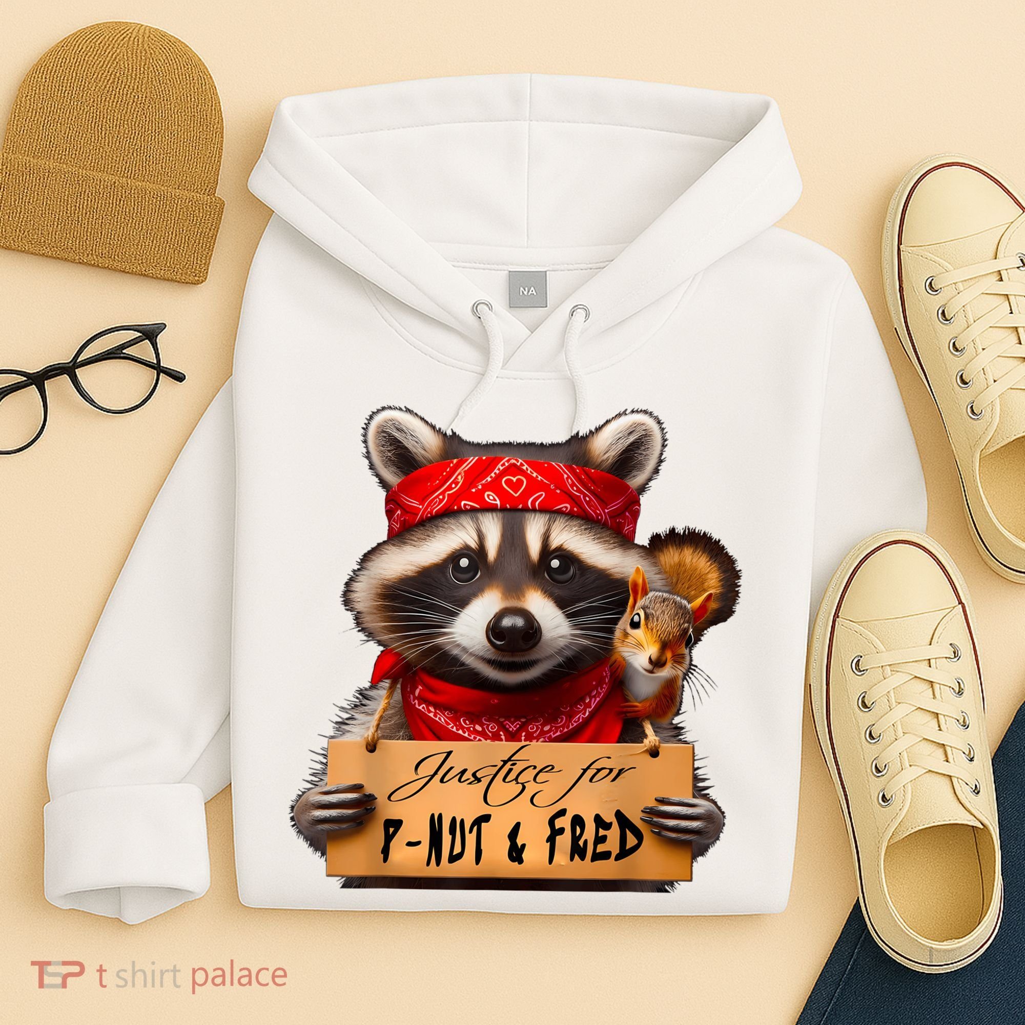 Justice For Peanut The Squirrel Pnut & Fred The Raccoon Hoodie