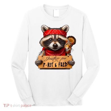Justice For Peanut The Squirrel Pnut & Fred The Raccoon Long Sleeve Shirt