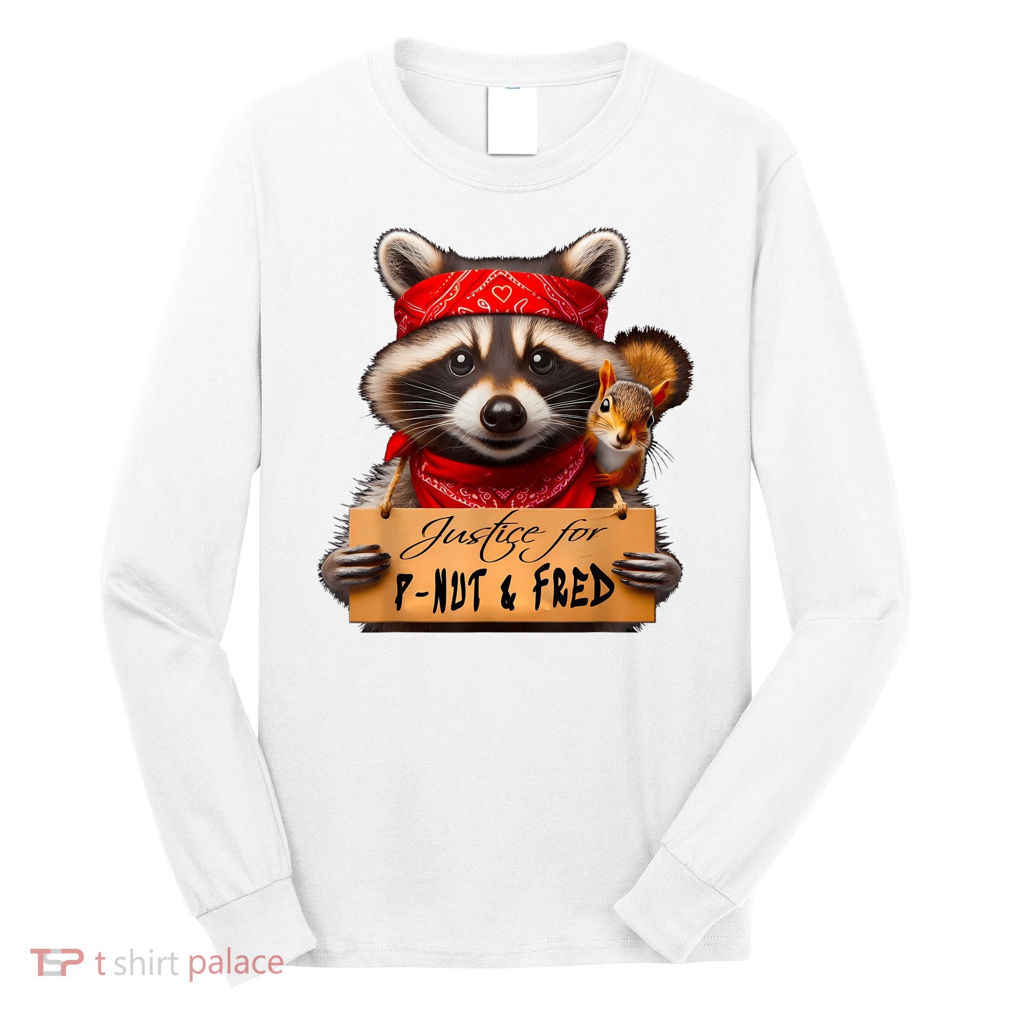 Justice For Peanut The Squirrel Pnut & Fred The Raccoon Long Sleeve Shirt