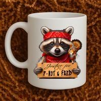 Justice For Peanut The Squirrel Pnut & Fred The Raccoon Coffee Mug thumb 2