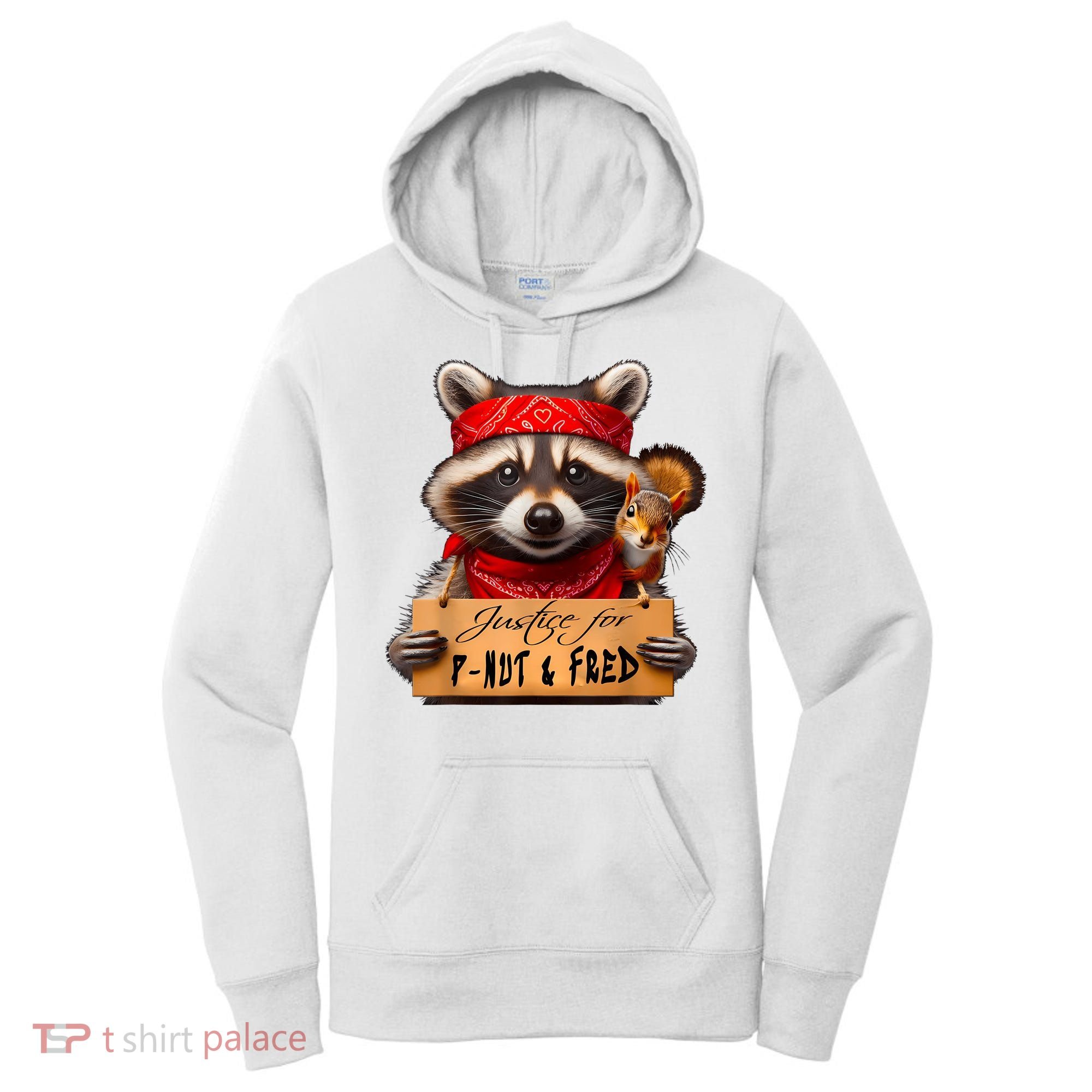 Justice For Peanut The Squirrel Pnut & Fred The Raccoon Women's Hoodie