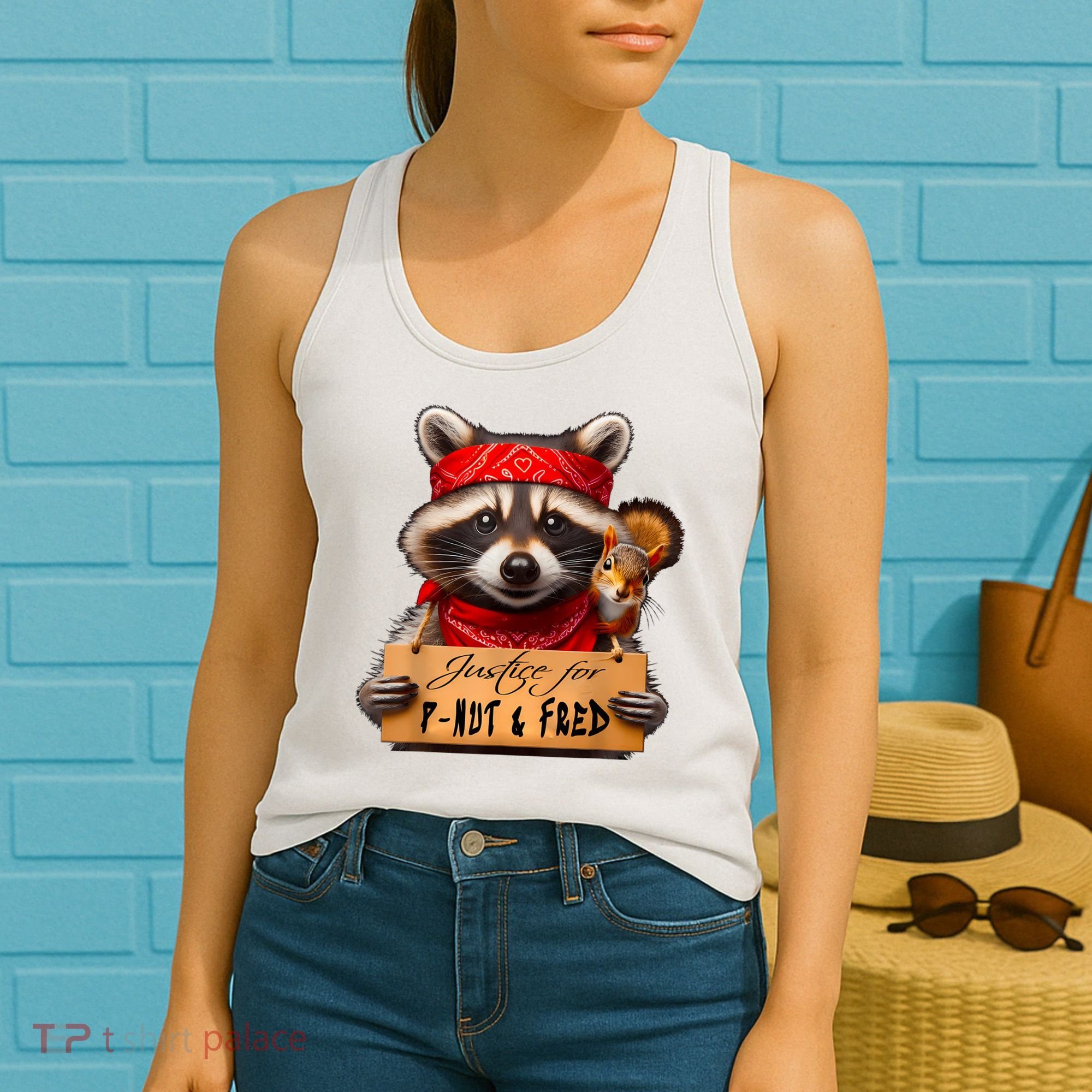 Justice For Peanut The Squirrel Pnut & Fred The Raccoon Women's Tank Top